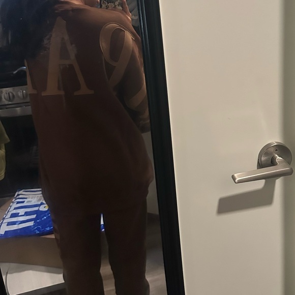 NWT Mayfair Group Empathy Always Espresso Crewneck Sweat Set Oversized XS - Picture 10 of 12